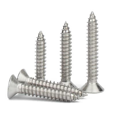 China Stainless Steel Tough Hard Self Drilling Stainless Steel Flat Head Self Tapping Worm M5 Screw for sale