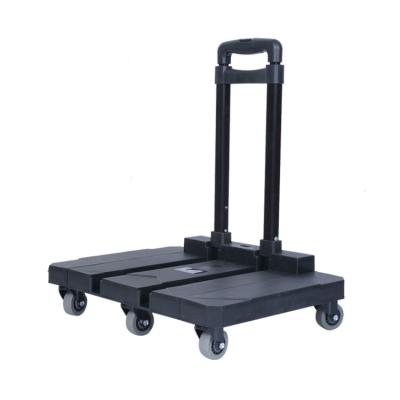 China Popular High Quality Plastic Hand Push Convenience Platform Extended Trolley for sale