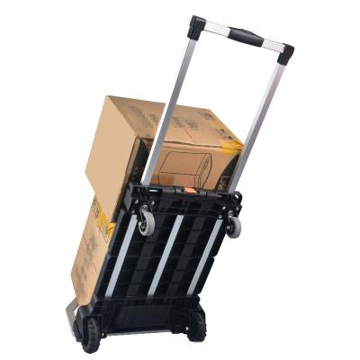 China 2021 Hot Sale Industrial Aluminum Folding Luggage Trolley Hand Collapsible Trolley For Shopping for sale