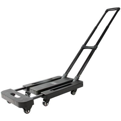 China Strong Folding Hand Trucks , 180 Kg 6 Wheel Solid Construction Panel Heavy Duty Utility Carriers Is Compact And Lightweight Hand Carts for sale