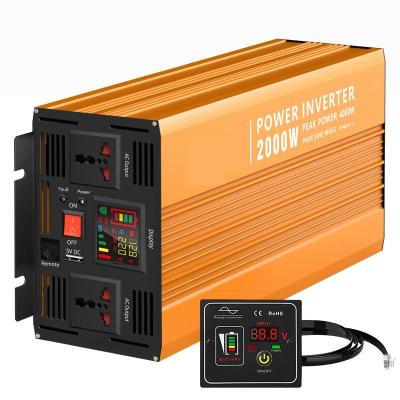 China 2000W Power Pure Sine Wave Inverter Single Phase Off-Grid Power Inverter 38.1*17*10.5cm for sale