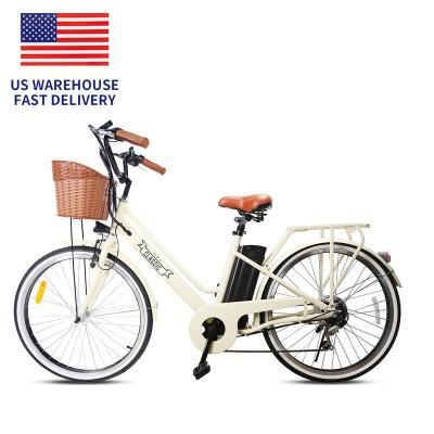 China US Warehouse Steel Shipping! Electric Bike 2 Seat Electric Bike Electric City Bike Online Selling Adult for sale