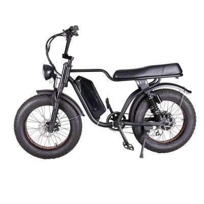 China Fat tire steel 20inch 48v 500w electric bicycle mountain bike electric bicycle double DIS brake for sale