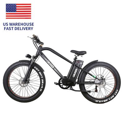 China factory direct sale 26*4 fat tire steel ebike snow fat tire ebike electric bicycle mountain bike 48v 750w/500w for sale