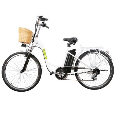 China Good quality cheap nakto 26 inch 36v 350w steel city electric bike for electric adult women electric bike e bikes adults for sale