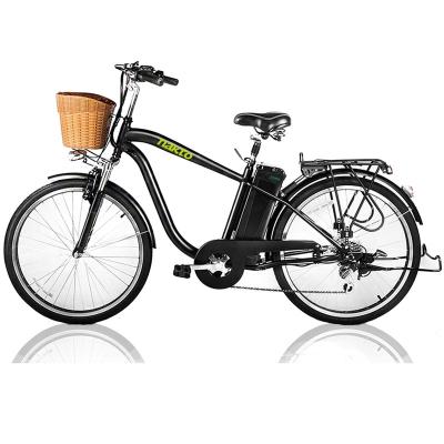 China Steel factory direct sale 26inch 36v 350w cheap nakto city electric bike for electric adult women electric bike e bikes adults for sale