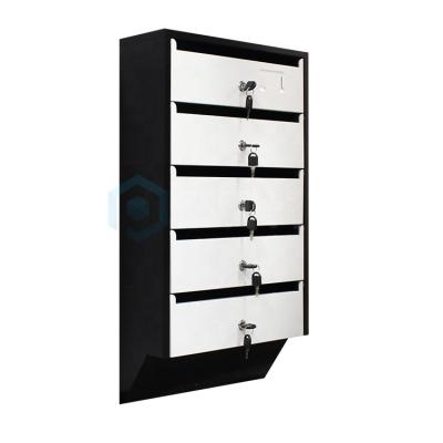 China Wall Mounted High Quality Synthetic Powder Coating Steel Mailbox Mailbox Flats With 5 Mail Storage Units for sale