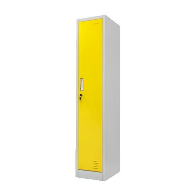 China Customized Cheap One Door Slim Tall Metal Storage Cabinet Door Storage Cabinet With Bench Gym Locker for sale