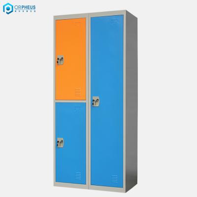 China Foldable Colorful Storage Locker Cabinet 3 Doors Metal ABS Chemical Locker For Gym for sale