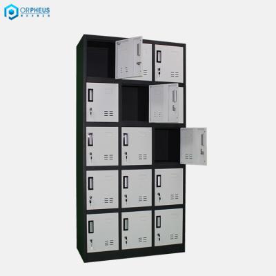 China Beautiful Foldable Steel Staff Metal Locker Storage Cabinet Assemble Locker 15 for sale