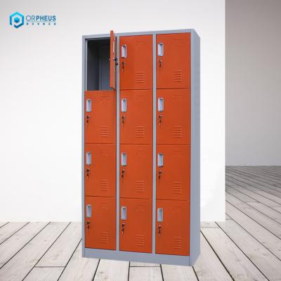 China 12 Door Pension Wardrobe Locker Steel Furniture Foldable Metal Locker for sale