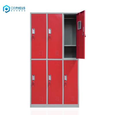 China Modern 3 By 6 Door Knock Down Wide Steel Fitness Room Key Locker for sale