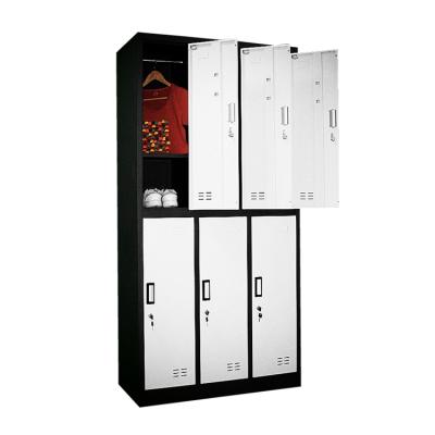 China Commercial Furniture School Boarding Equipment 6 Door Mirrored Steel Lockers School Furniture Price List for sale