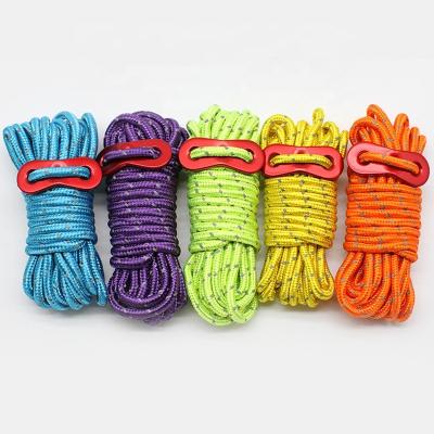 China Light Weight 4 Meteres Hot Sale 4mm Tent Nylon Rope For Camping Accessories Wind Rope for sale