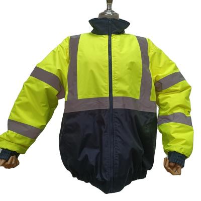 China Work High Wear Water Proof Road Safety Jacket Visibility Winter Safety Waterproof Reflective Jacket for sale