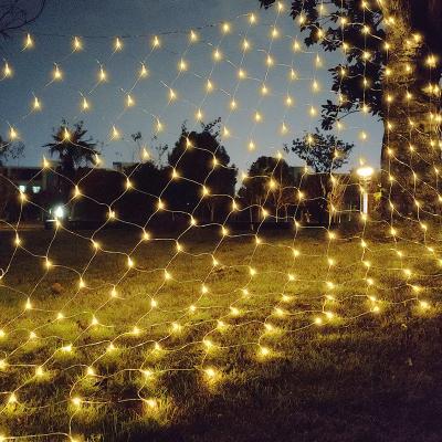 China Low Voltage Solar Net Light Outdoor Waterproof Fishing Net New Year Decoration Indoor Outdoor Led Curtain Garden Light for sale