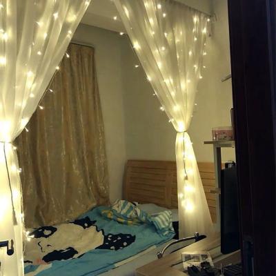 China Wholesale Solar String Lights Rainbow Curtain Timer Remote Gaze Outdoor Fairy Lights Led Christmas Light For Home Decorations for sale