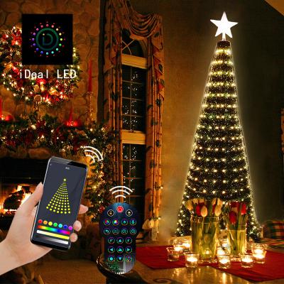 China Indoor Outdoor Christmas Tree Lights Colorful Tree Lights RGB Top Waterproof Leather String LED Horse Lights for sale