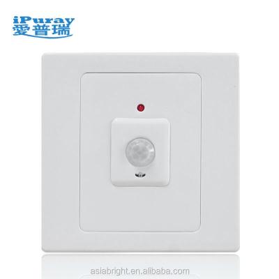 China PIR Motion Sensor Switch with Preset Delay Time AC 220V 360 Degree Smart Infrared PIR Motion Sensor Detector Light Switch BRT-100R for sale