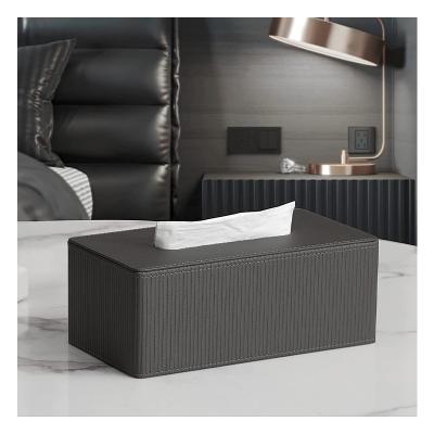 China MAVOBO Light Fashion Design Light Luxury Living Room Bedding Rectangular Leather Tissue Box Cover for sale