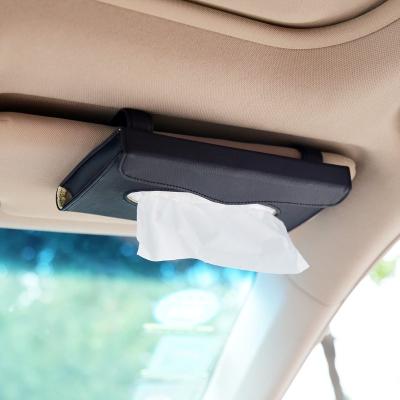 China New Chinese Style Car Logo Chinese Style Car Logo Cloth Sun Visor Holder Towel Holder Custom Sun Visor Cloth PU Backseat Cloth Leather Case Holder for Car for sale