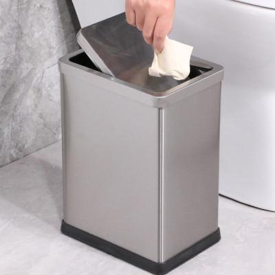 China MAVOBO Waste Bin 10L Household Bedroom Bathroom Dust Bin Dust Bin Shake Lid Stainless Steel Sustainable Trash Bin for sale