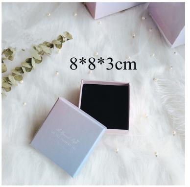 China Custom Pink Gradient Plastic Beaded Wrist Watch Ring Creative Wristband Paper Box for sale