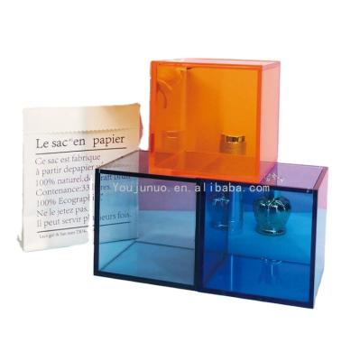 China Wholesale Clear Cube Acrylic Food Package Case Lucite Cosmetic Boxes for sale