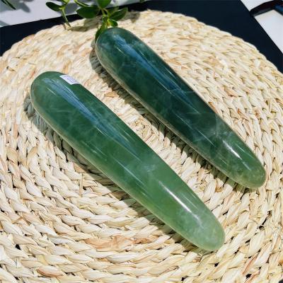 China China wholesale price natural green fluorite massager wand for healthy for sale