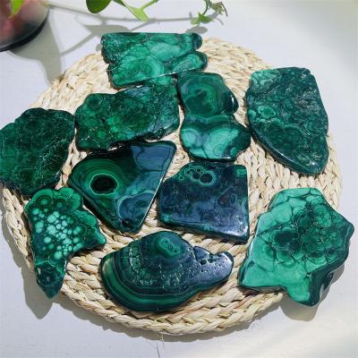 China China wholesale price natural malachite crystal slice home decoration for healing for sale