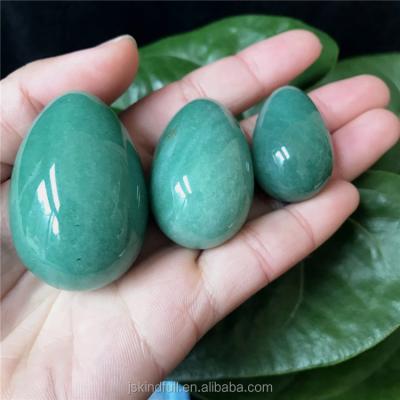 China China hot sale natural precious gemstone carving green aventurine yoni egg jade crafts for sale