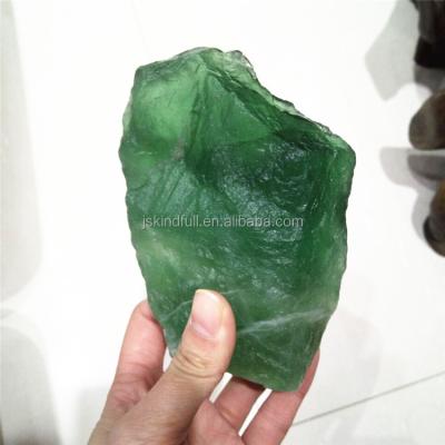 China China Natural Green Fluorite Quartz Crystal Rough Stone for sale