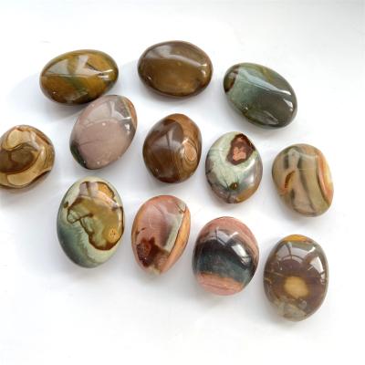 China Natural Full Color Jasper Polished Different Sizes Ocean Palm Stone Desert Palm Stone From China for sale