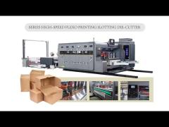 High speed printer slotter die cutter machine