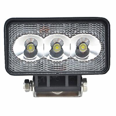 China Aluminum Alloy 9W Square LED Work Car Light Truck ATV UTV SUV 3 LED Tractor Boat 4X4 Offroad LED Work Light for sale