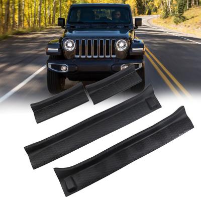 China Door Sill Guards Set Car Accessories Door Sill Guard Scuff Plate Trim Cover Door Entry Rubber Guards For JL 18+ for sale