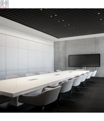 China Modern Look 20 Modern Meeting Room White Solid Surface Meeting Seats Conference Table for sale