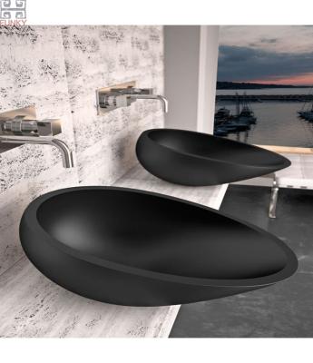 China Modern Double Black Oval Shape Solid Outdoor White Kitchen Sinks Kitchen Sink Standard Size for sale