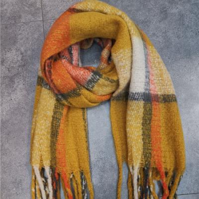 China 2021 new fashion new winter fashion scarf imitation cashmere plaid scarf British men and women for sale