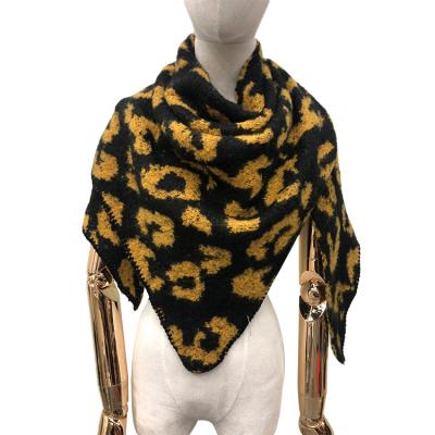 China Quality Guarantee Big Size Leopard Print Triangle Scarf Winter Scarves Popular Scarves For Winter for sale