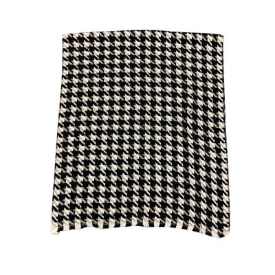 China 2021 Popular Unique Design Hot Sale Houndstooth Mohair Designer Scarves Women Versatile Scarf for sale