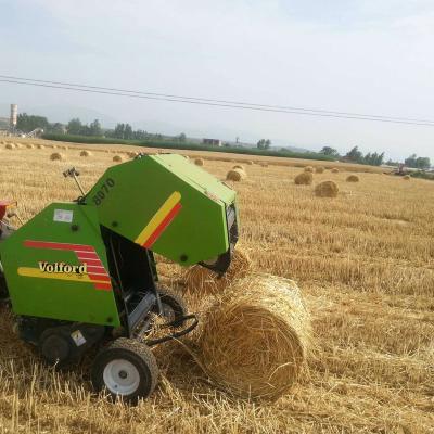 China Straw/Hay/Rice/Wheat/Corn Top Selling New Model Farm Round Baler Straw Hay Round Baler With Wheel Tractor for sale