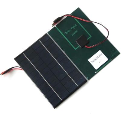 China 4.2W 12V Polycrystalline Crocodile Clip + Solar Cell Solar Panel For Solar Battery Installation Charger NO for sale