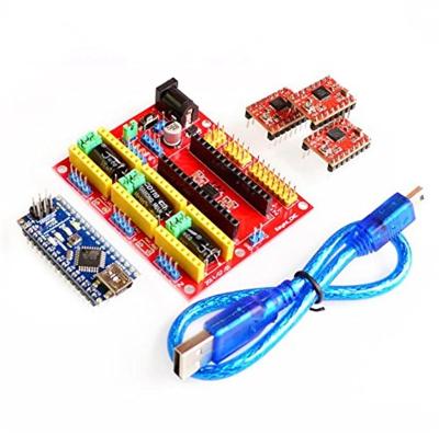 China 3D V4 V4 + Nano 3.0 CNC Shield + 3pcs A4988 Reprap Driver Pitch Set For A015 for sale