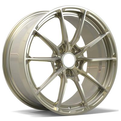 China Aluminum Alloy Polished Transparent Light Gold 18 Inch Wheel Aluminum Forged Alloy Wheels for sale