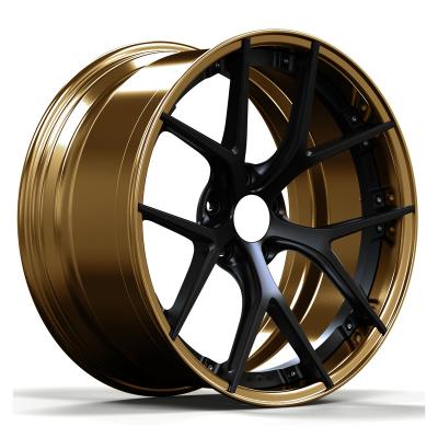 China Factory price18 inch aluminum alloy to 24 inch 6061-T6 aluminum alloy forged rims 2 piece design wheels customized wheels for sale