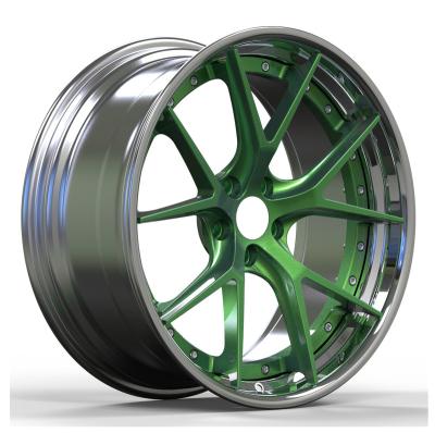 China Aluminum Alloy Aluminum Rims Custom Forged Rims JWL TS16949 6061-T6 Standard 2 Piece Wheels 16-23 Inch for sale