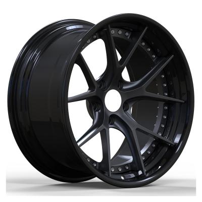 China Hot Selling High Quality Aluminum Alloy 2 Pieces For BMW E92 M3 M5 Audi S5 A7 Forged Step Lips Deep Plate Alloy Wheels Customized Split Rim for sale