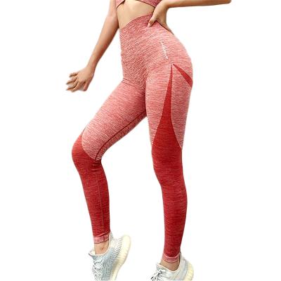 China Antibacterial Women's Hip Lifting Yoga Running High Waist Peach Net Red Fitness Gaiters Wearing Tight Yoga Pants for sale