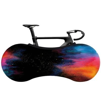 China Jacquard Bike Protector Cover Elastic Stretch Anti-dust Starry Bike Wheels Cover Full Color Printing Scratchproof Bicycle Cover for sale